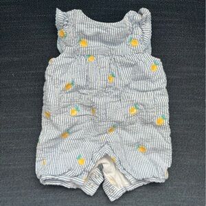 JoJo Maman Bebe Blue and Yellow Striped Bodysuit